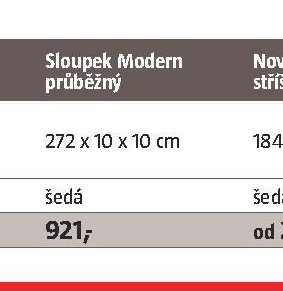Sloupek Modern průběžný