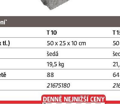 Ztracené bednění T 10