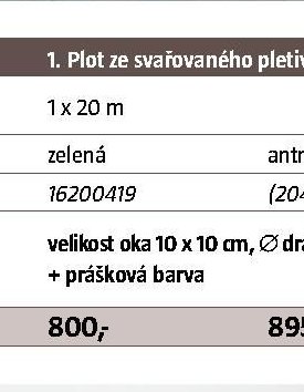 Plot ze svařovaného pletiva zelená