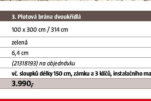 Plotová brána dvoukřídlá zelená