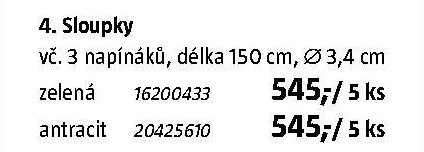 Sloupky zelená