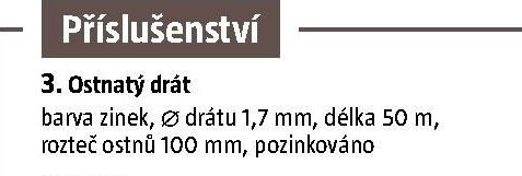 Ostnatý drát, barva zinek