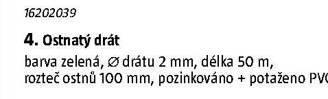 Ostnatý drát, barva zelená