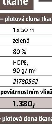 EXTRANET – plotová clona tkaná, 1 x 50 m, zelená