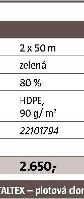 EXTRANET – plotová clona tkaná, 2 x 50 m, zelená