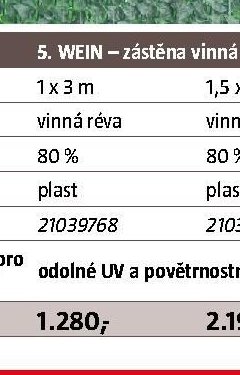 WEIN – zástěna vinná réva 1x3m