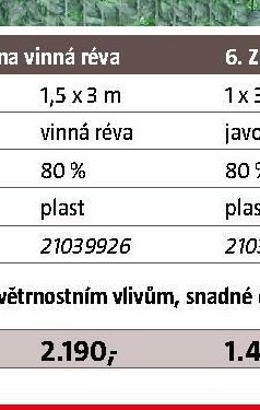 WEIN – zástěna vinná réva 1,5x3m