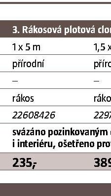 Rákosová plotová clona