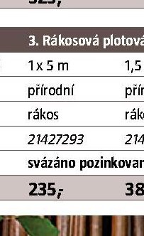Rákosová plotová clona