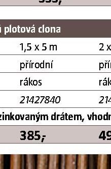 Rákosová plotová clona