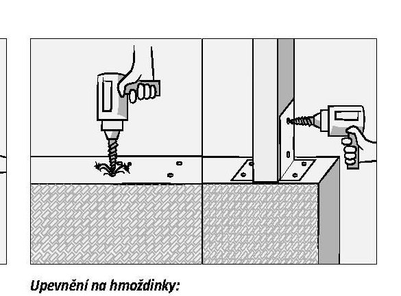 Upevnění na hmoždinky