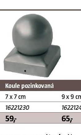 Koule pozinkovaná 7 x 7 cm