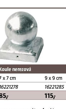 Koule nerezová 7 x 7 cm