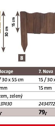 6. Bocage 15 / 30 x 55 cm