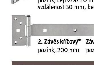 Závěs křížový* pozink, 200 mm