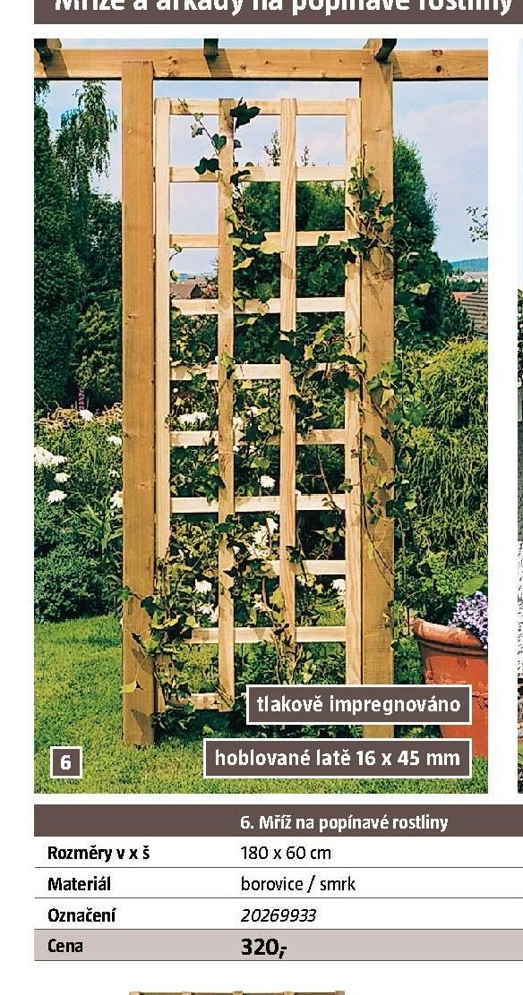 6. Mříž na popínavé rostliny