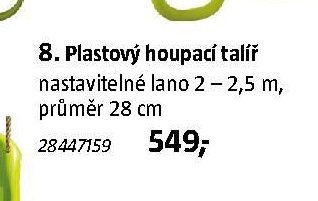 Plastový houpací talíř