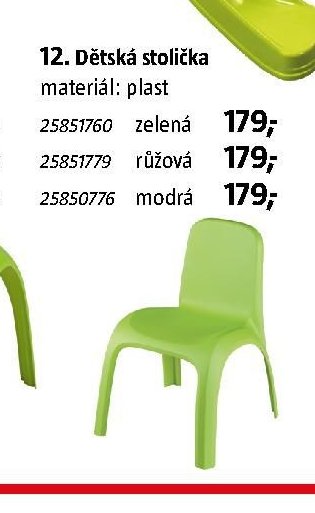 12. Dětská stolička