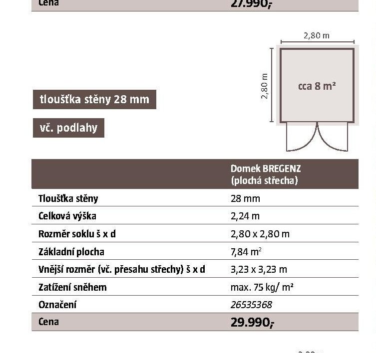 Domek BREGENZ (plochá střecha)