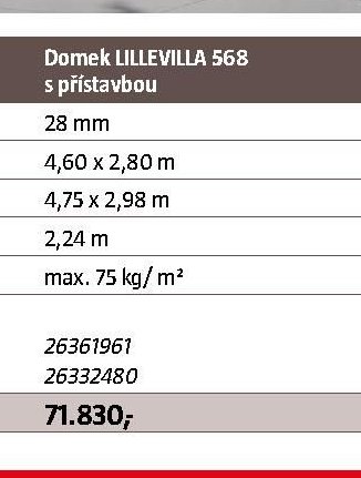 Domek LILLEVILLA 568 s přístavbou