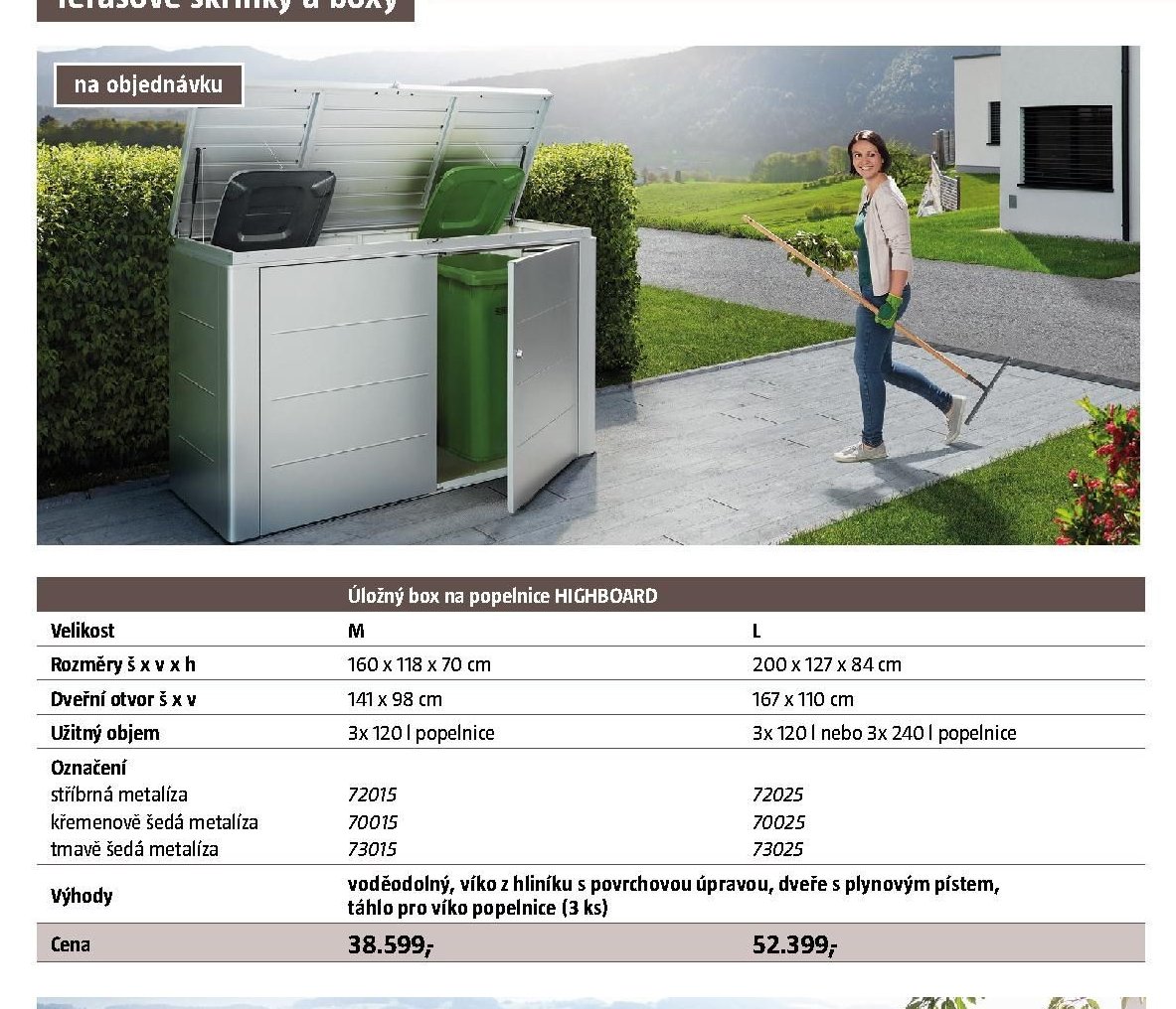 Úložný box na popelnice HIGHBOARD L