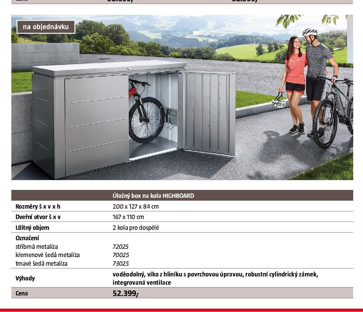 Úložný box na kola HIGHBOARD
