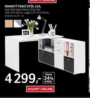 ROHOVÝ PSACÍ STŮL LEX