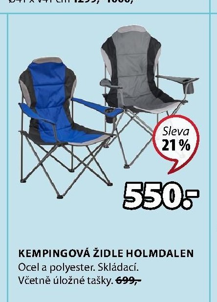 KEMPINGOVÁ ŽIDLE HOLMDALEN