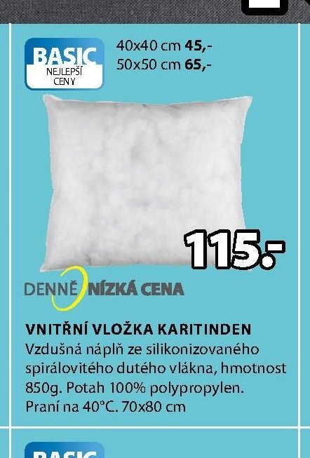 VNITŘNÍ VLOŽKA KARITINDEN