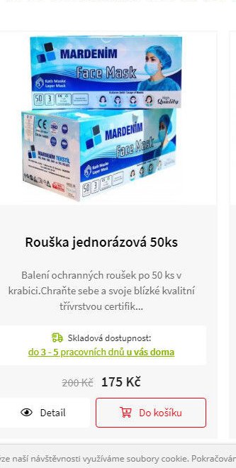 Rouška jednorázová 50ks