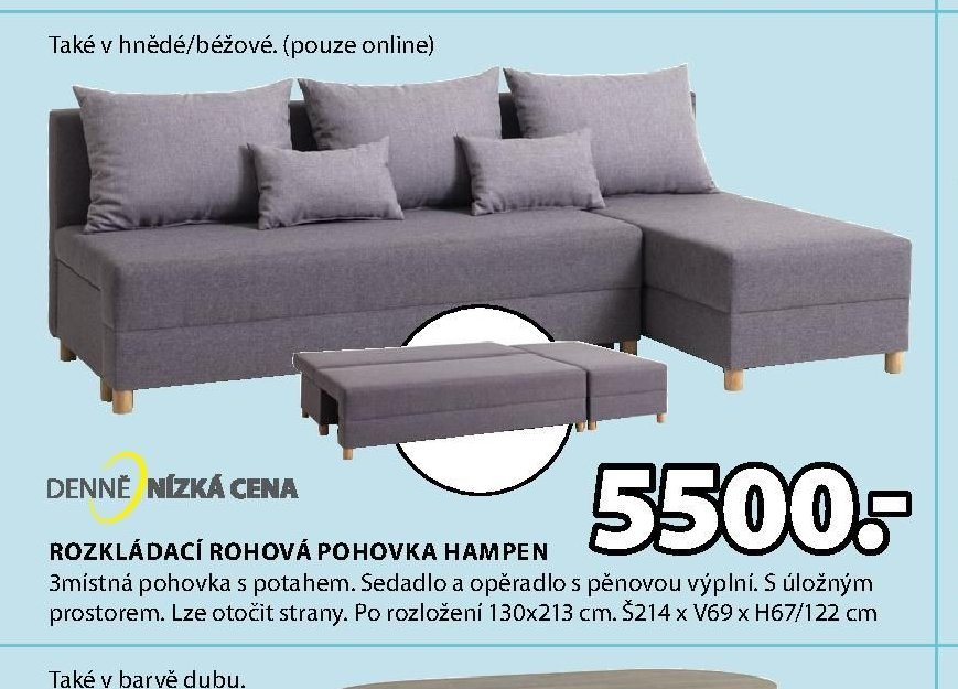ROZKLÁDACÍ ROHOVÁ POHOVKA MARIAGER