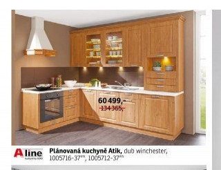 Plánovaná kuchyně Atik, dub winchester