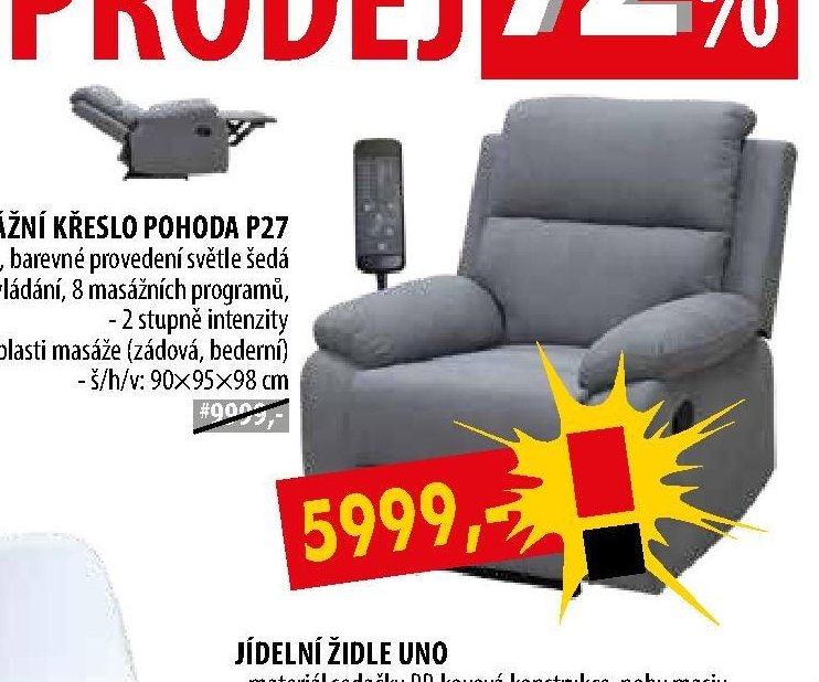 MASÁŽNÍ KŘESLO POHODA P27