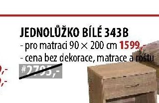 JEDNOLŮŽKO BÍLÉ 343B