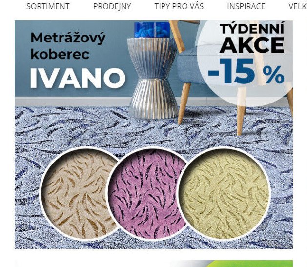Metrážový koberec IVANO