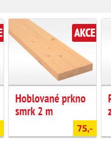 Hoblované prkno smrk 2 m