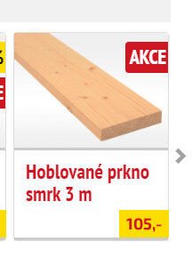 Hoblované prkno smrk 3 m