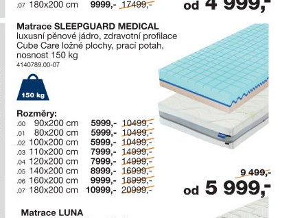 Matrace SLEEPGUARD MEDICAL