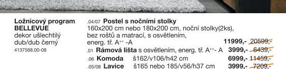 Ložnicový program BELLEVUE