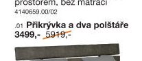 Přikrývka a dva polštáře