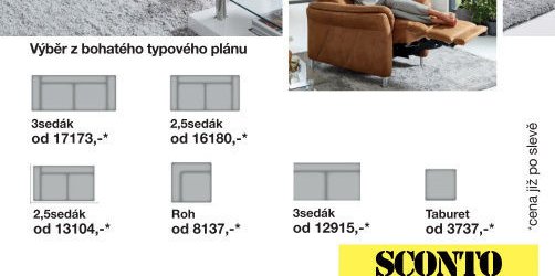 Výběr z bohatého typového plánu (Sedací souprava DARINA)