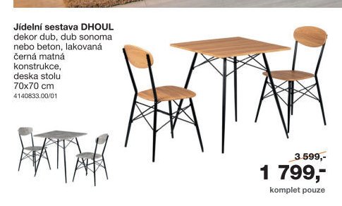 Jídelní sestava DHOUL