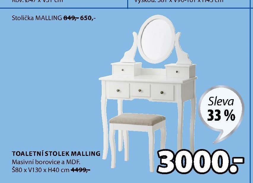 TOALETNÍ STOLEK MALLING
