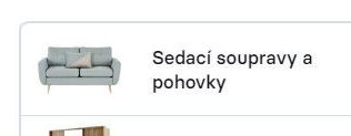 Sedací soupravy a pohovky