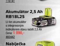 Akumulátor 2,5 Ah RB18L25