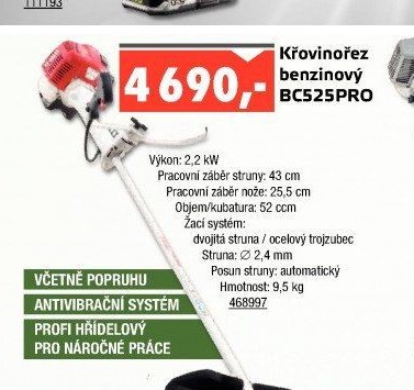 Křovinořez benzinový BC525PRO