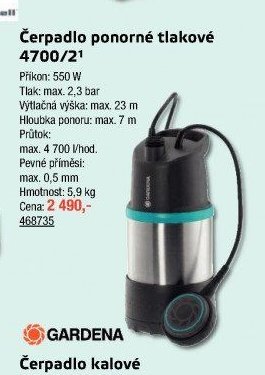 Čerpadlo ponorné tlakové 4700/21