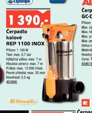 Čerpadlo kalové REP 1100 INOX
