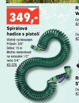 Spirálová hadice s pistolí