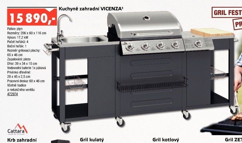 Kuchyně zahradní VICENZA